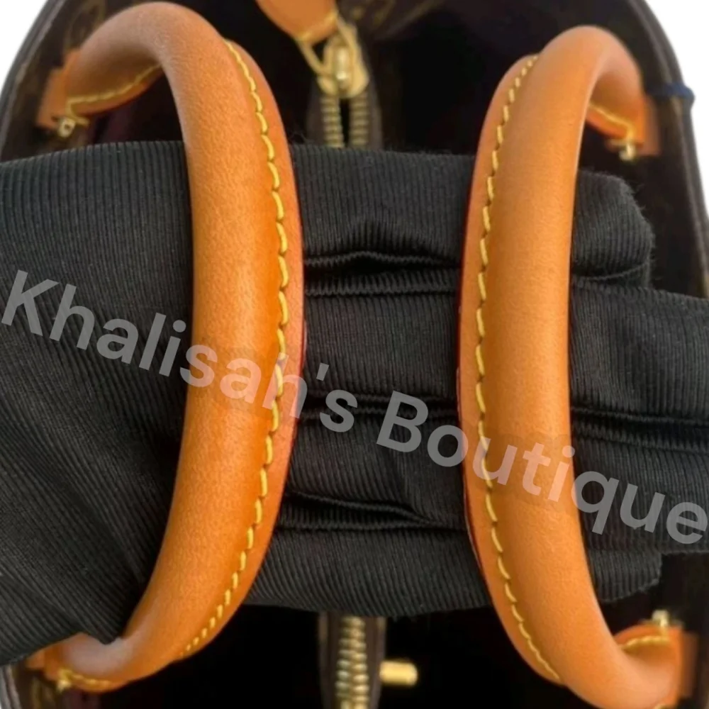 Like New! AUTHENTICATED Louis Vuitton Montaigne Top Hand Bag Brown Canvas LV - Picture 12 of 16